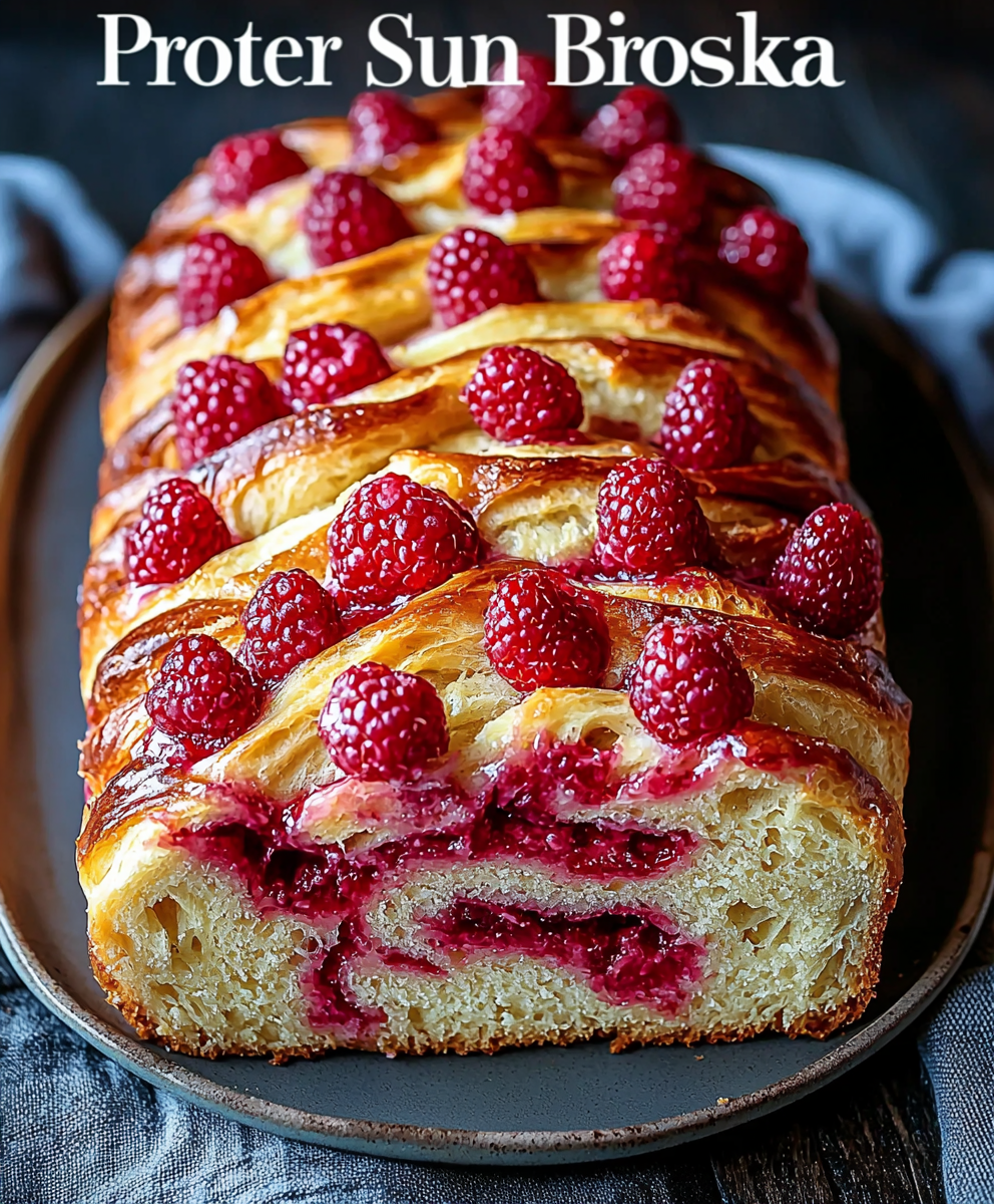 Raspberry Swirl Brioche Loaf